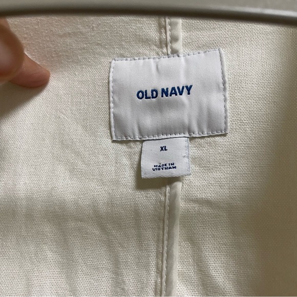 Old Navy Linen Blend Off White Blazer XL - Picture 4 of 7